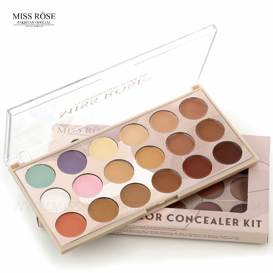 Miss Rose 18 Colors - Color Corrector and Concealer Palette