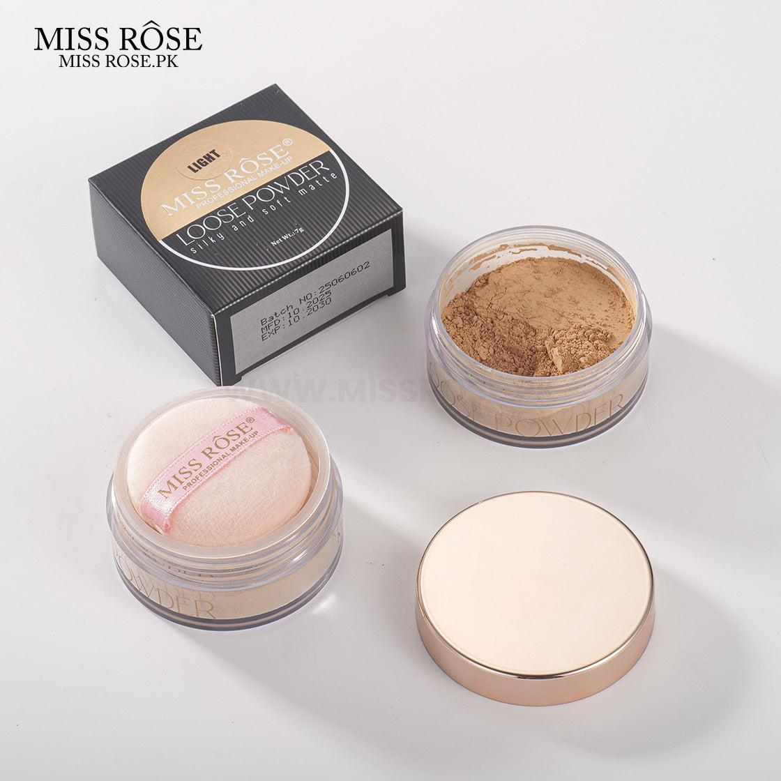 Miss Rose Loose Powder – Silky & Soft Matte