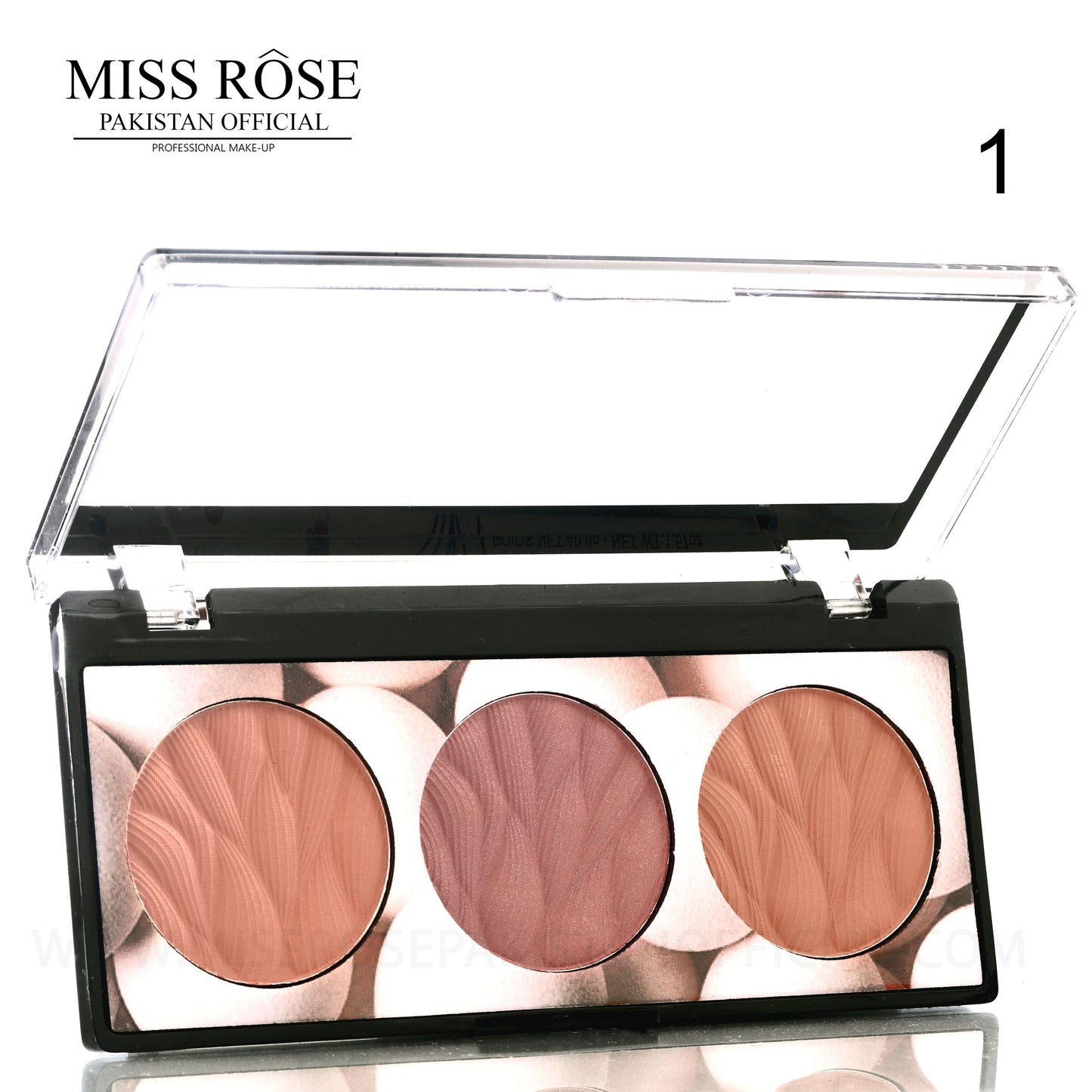 "Miss Rose 3 in 1 Blush Palette"