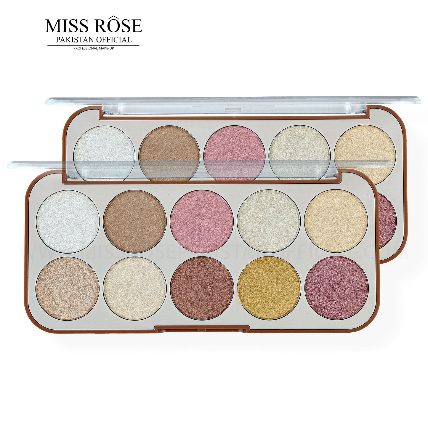Miss Rose 10 Color Highlighter Palette MISSROSE PAKISTAN OFFICIAL