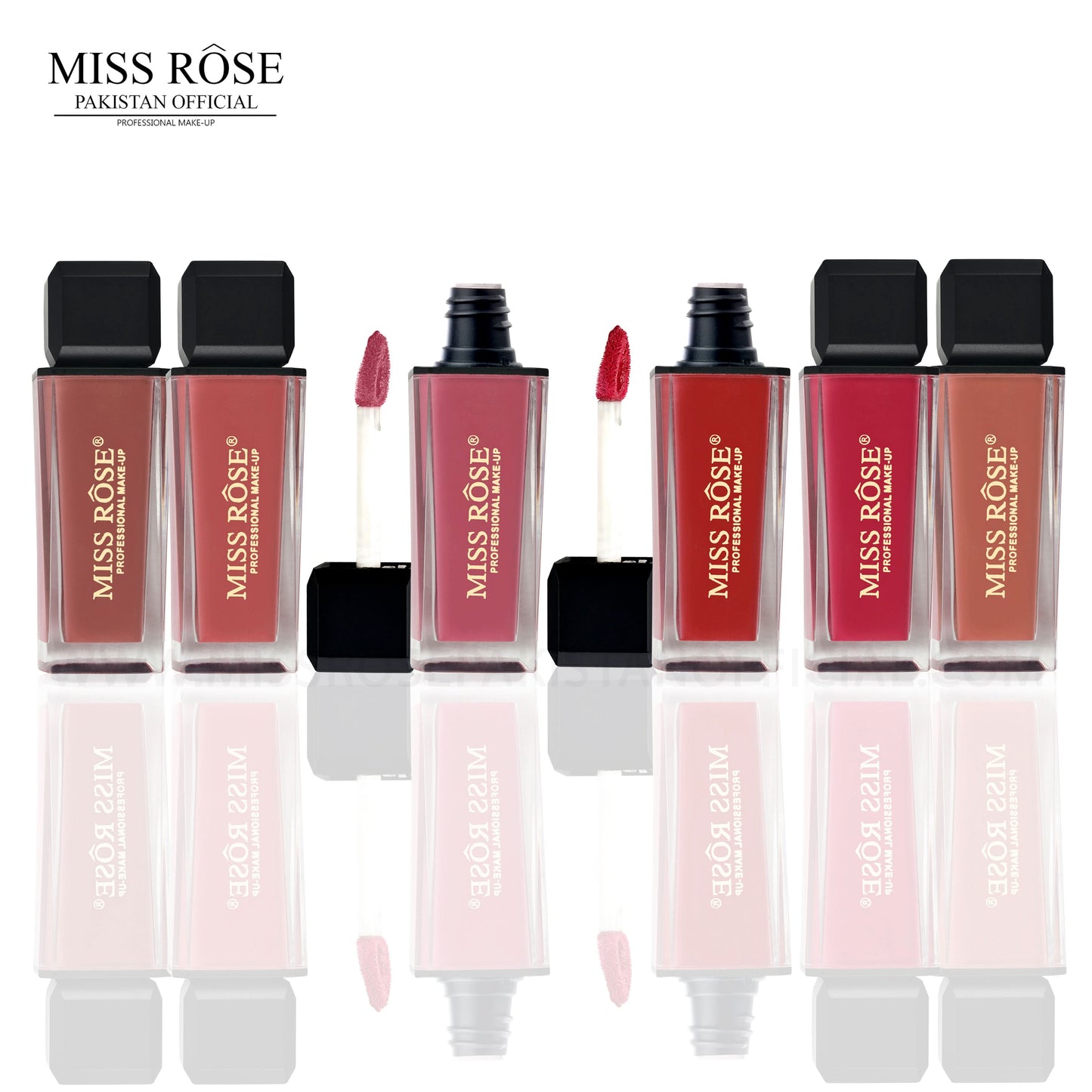 Miss Rose Matte Square Cap Gloss Set