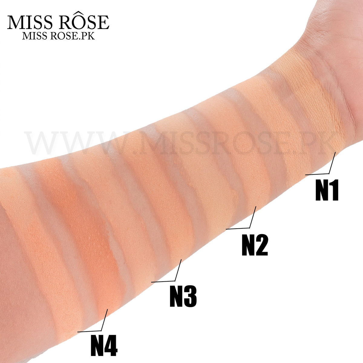 Miss Rose 2 in 1 Compact black & White Two Tone MISSROSE.PK