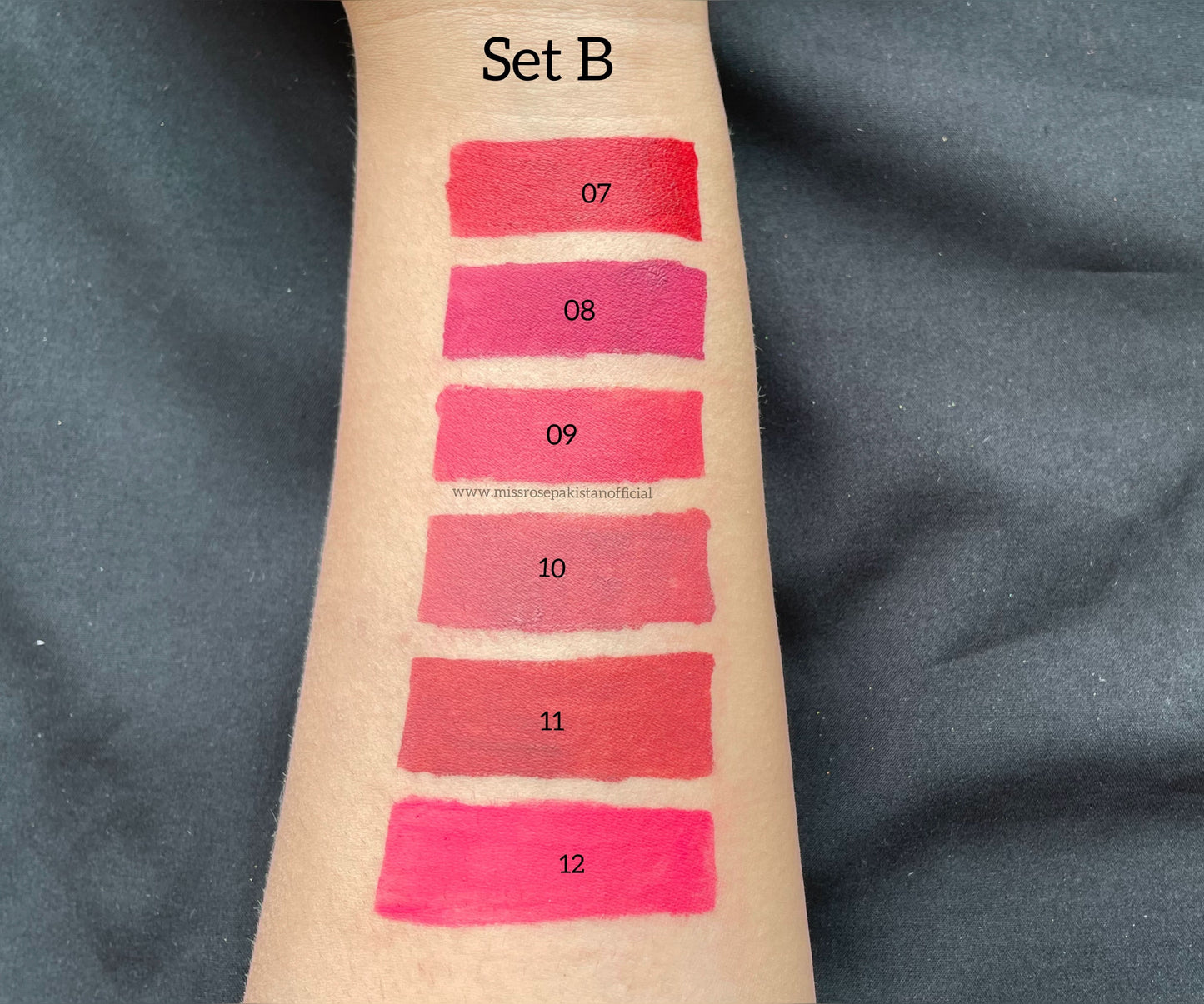 Miss Rose Matte Square Cap Gloss Set