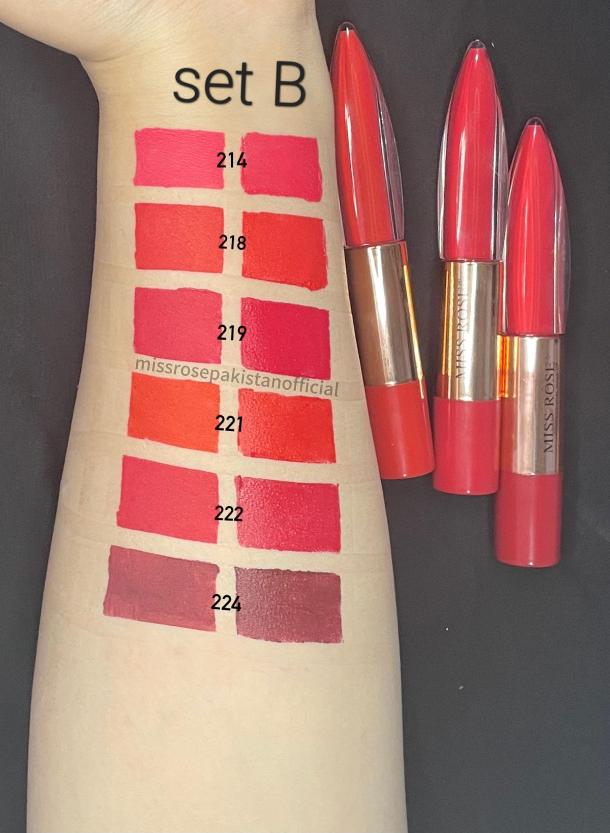 Dual-Ended Matte Lipstick & Lip Gloss MISSROSE PAKISTAN OFFICIAL