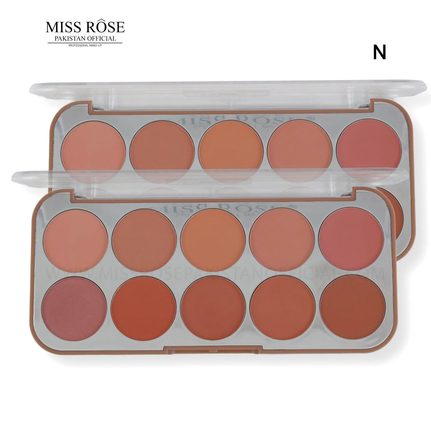 10 Color Round Blush Palette