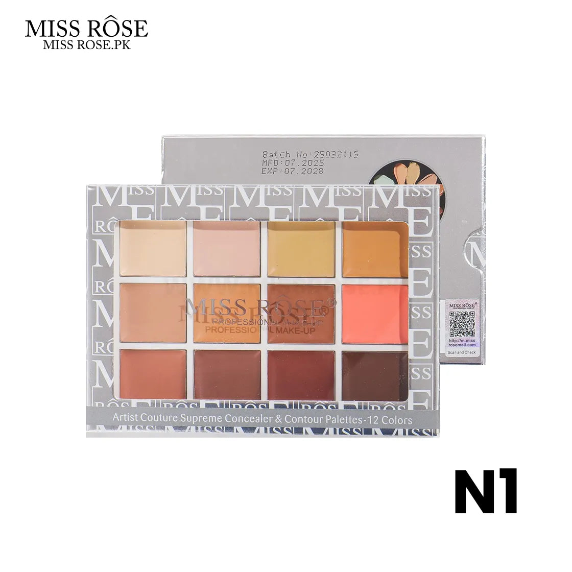 Miss Rose 12-Color Artist Couture Supreme Concealer & Contour Palette