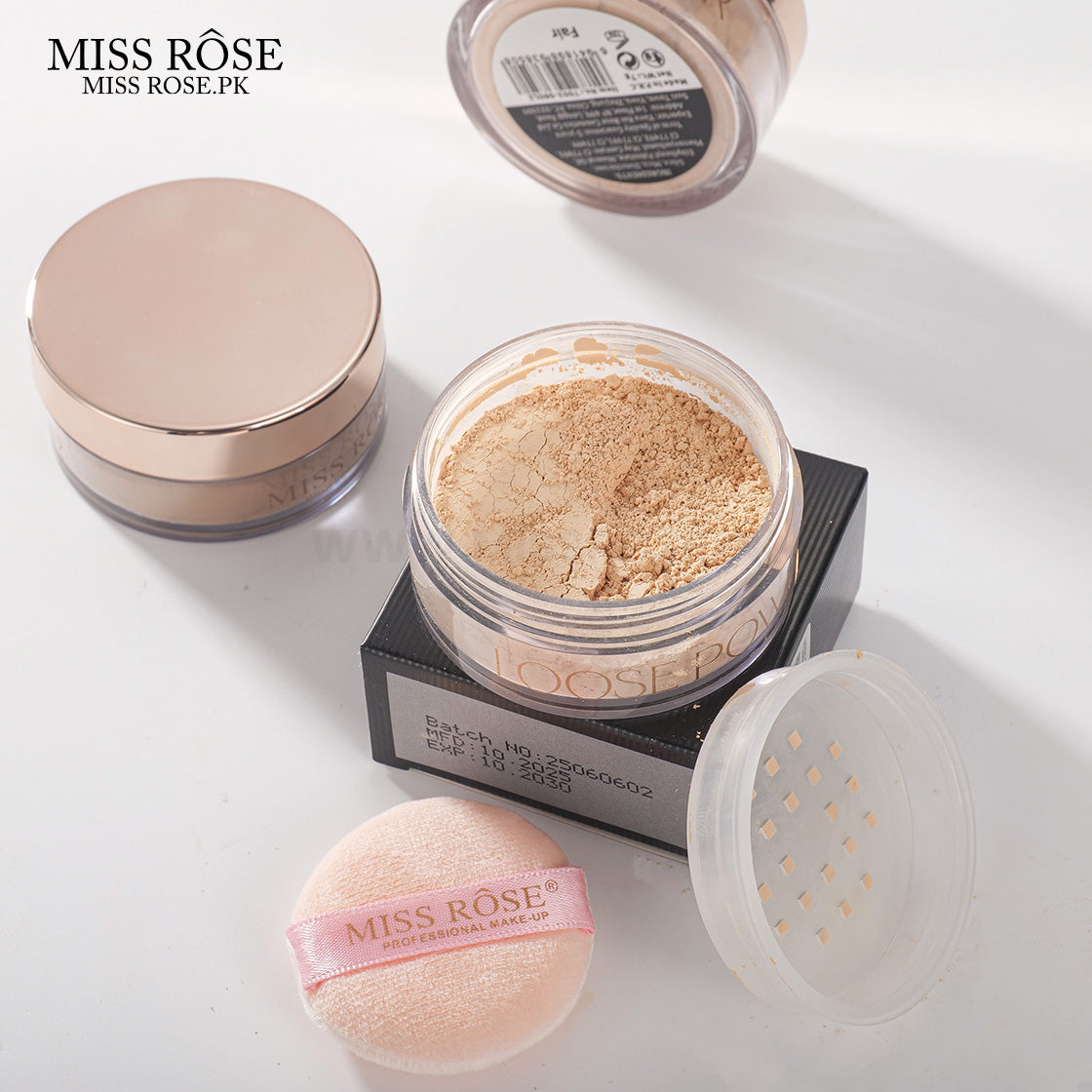 Miss Rose Loose Powder – Silky & Soft Matte