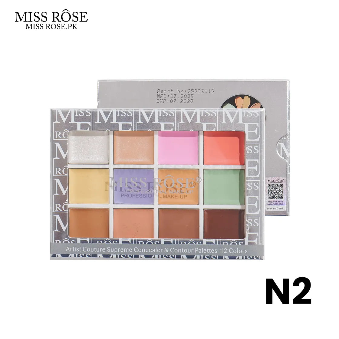 Miss Rose 12-Color Artist Couture Supreme Concealer & Contour Palette