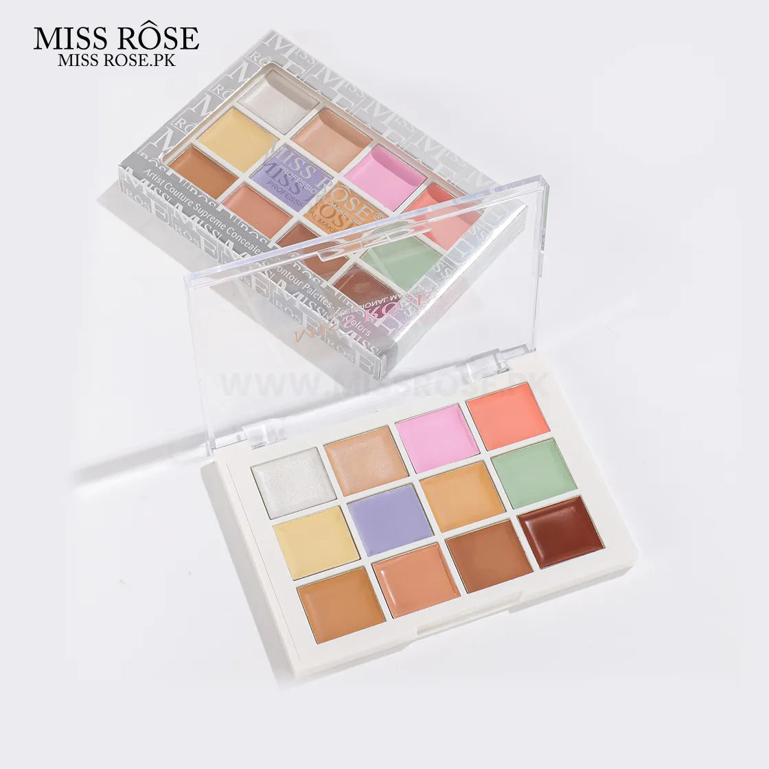 Miss Rose 12-Color Artist Couture Supreme Concealer & Contour Palette