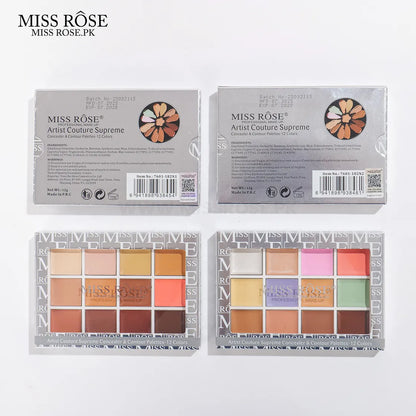 Miss Rose 12-Color Artist Couture Supreme Concealer & Contour Palette