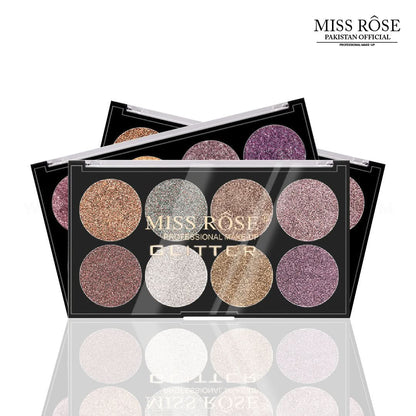 "Miss Rose 8 Color Glitter Palette"