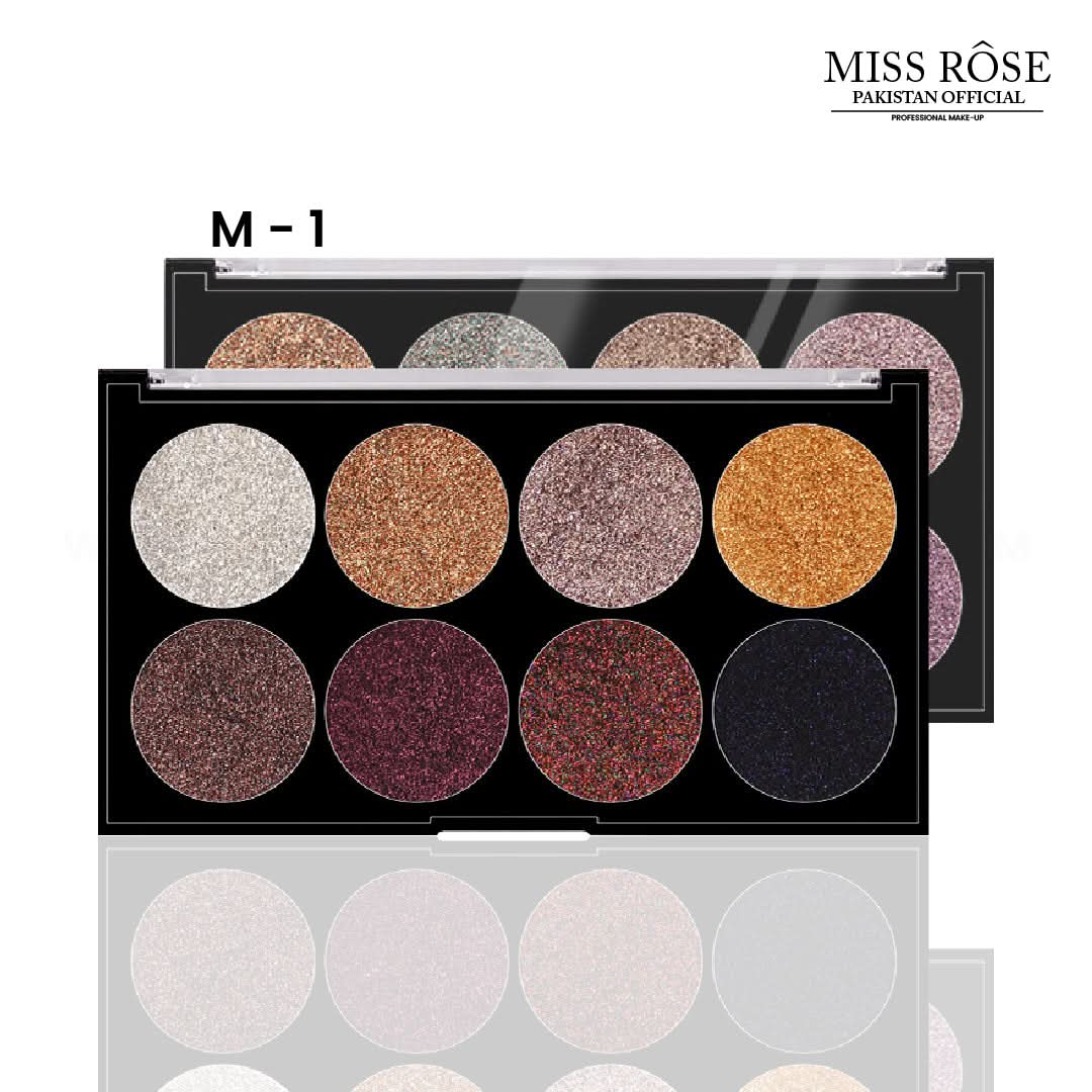 "Miss Rose 8 Color Glitter Palette"