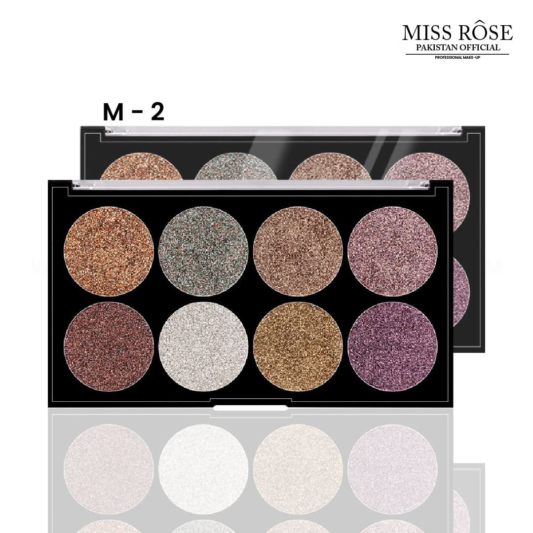 "Miss Rose 8 Color Glitter Palette"