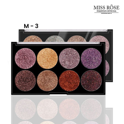 "Miss Rose 8 Color Glitter Palette"