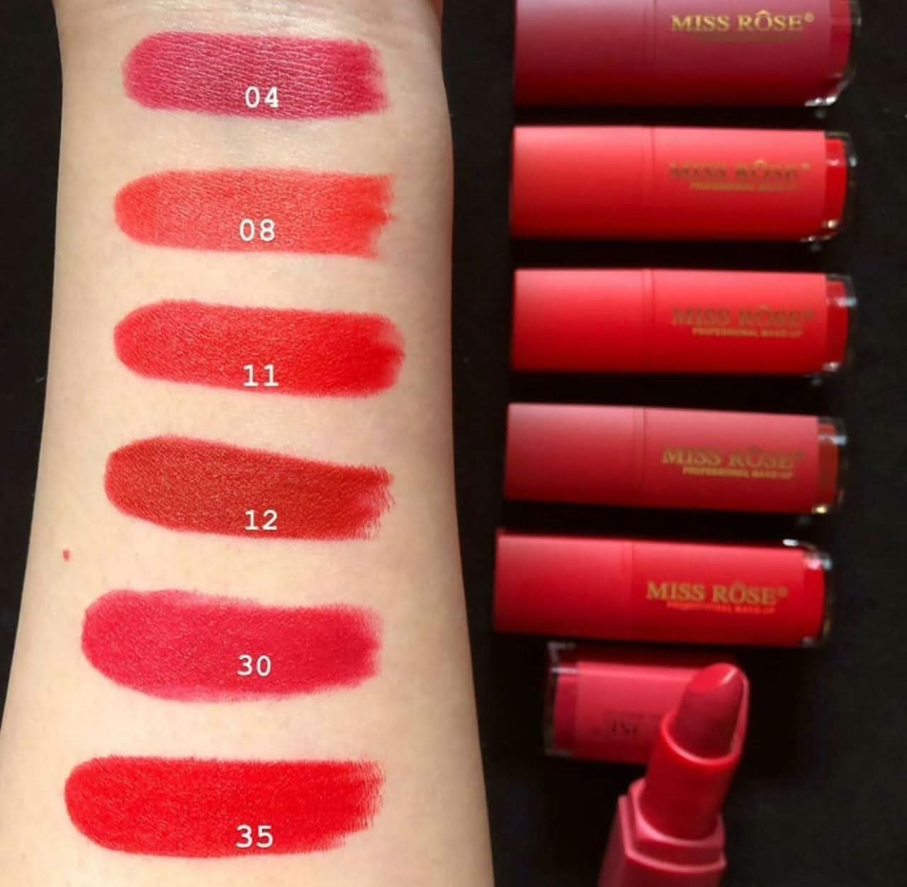 "miss rose red lipstick"