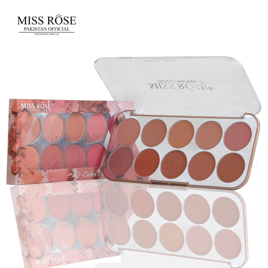 10 Color Round Blush Palette