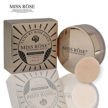 Luxury Rose Gold Setting Powder Transparent