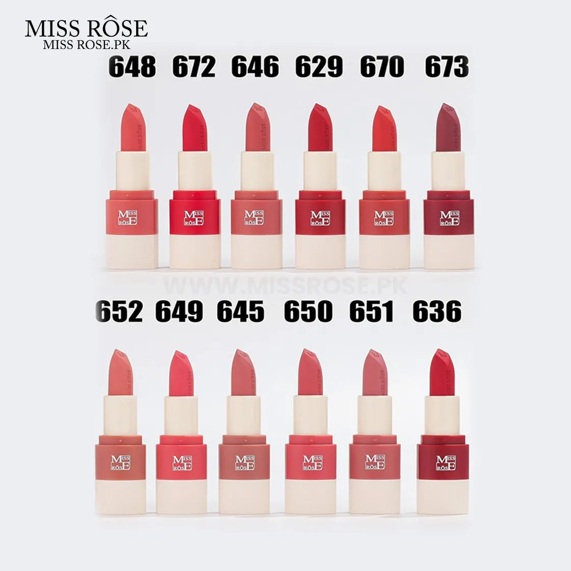 Miss Rose Azure Sky & Vermillion Lipstick