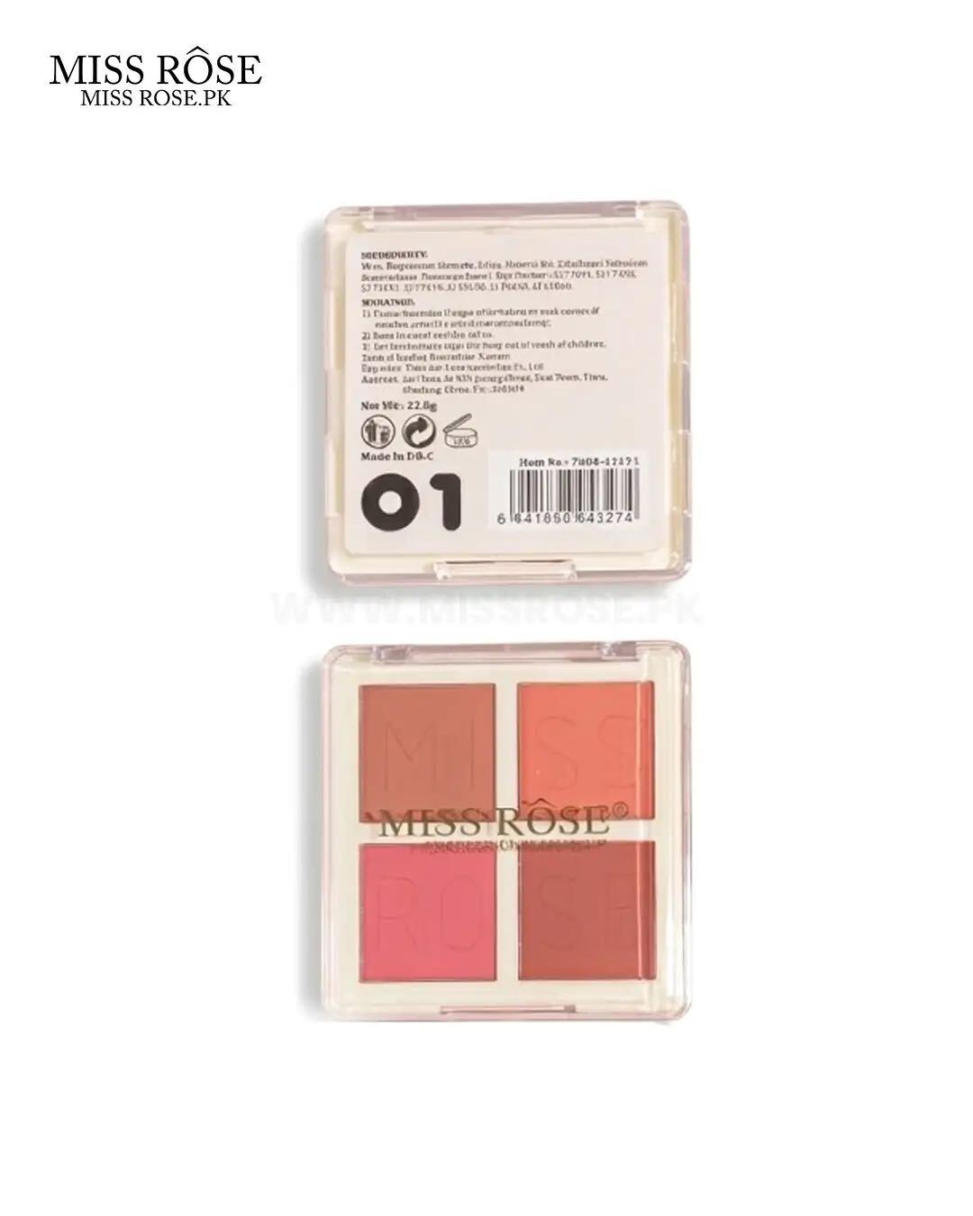 Miss Rose Daily Glow 4-Shade Blush Palette