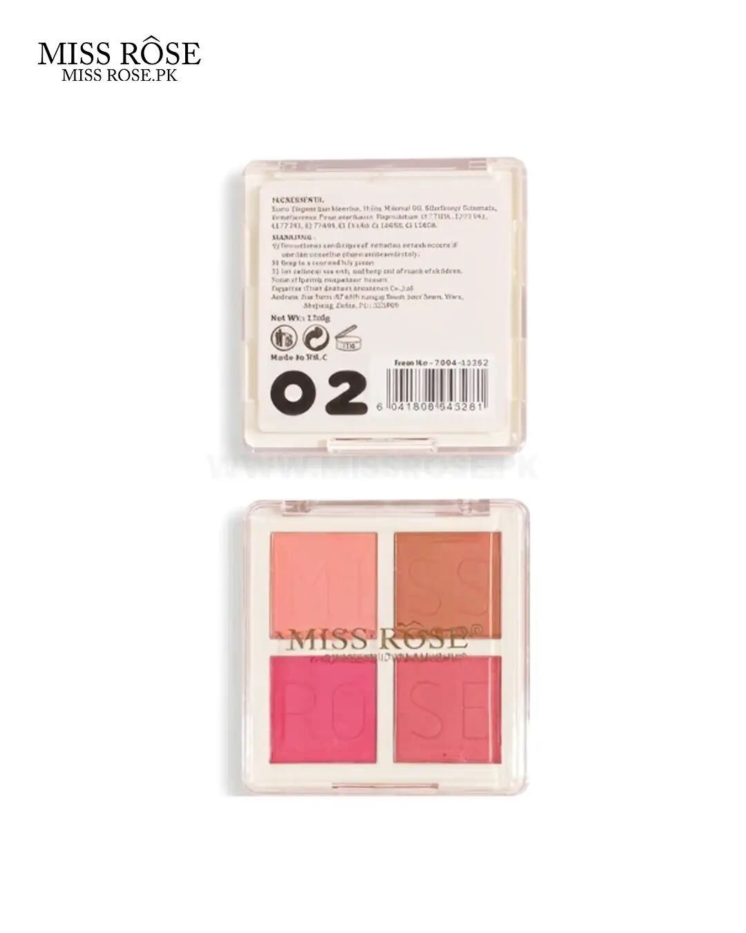 Miss Rose Daily Glow 4-Shade Blush Palette