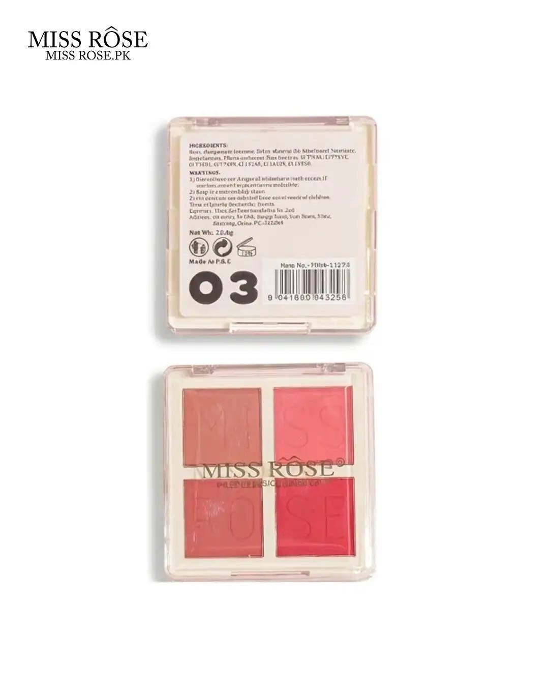 Miss Rose Daily Glow 4-Shade Blush Palette