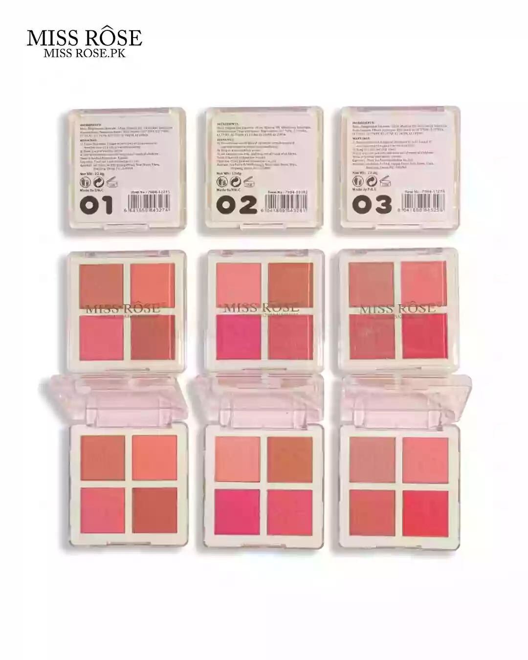 Miss Rose Daily Glow 4-Shade Blush Palette
