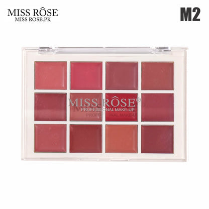 Miss Rose 12 Color Lipstick Palette
