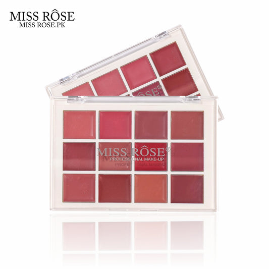 Miss Rose 12 Color Lipstick Palette