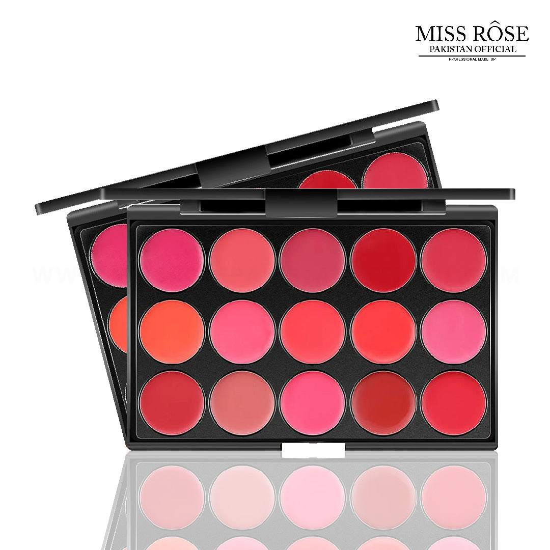 Miss Rose 15 Colors Matte Lipstick Palette